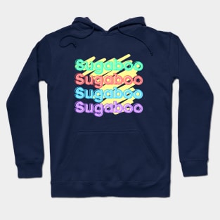 Sugaboo Extravaganza – Colorful and Aesthetic Repeat Typography Hoodie